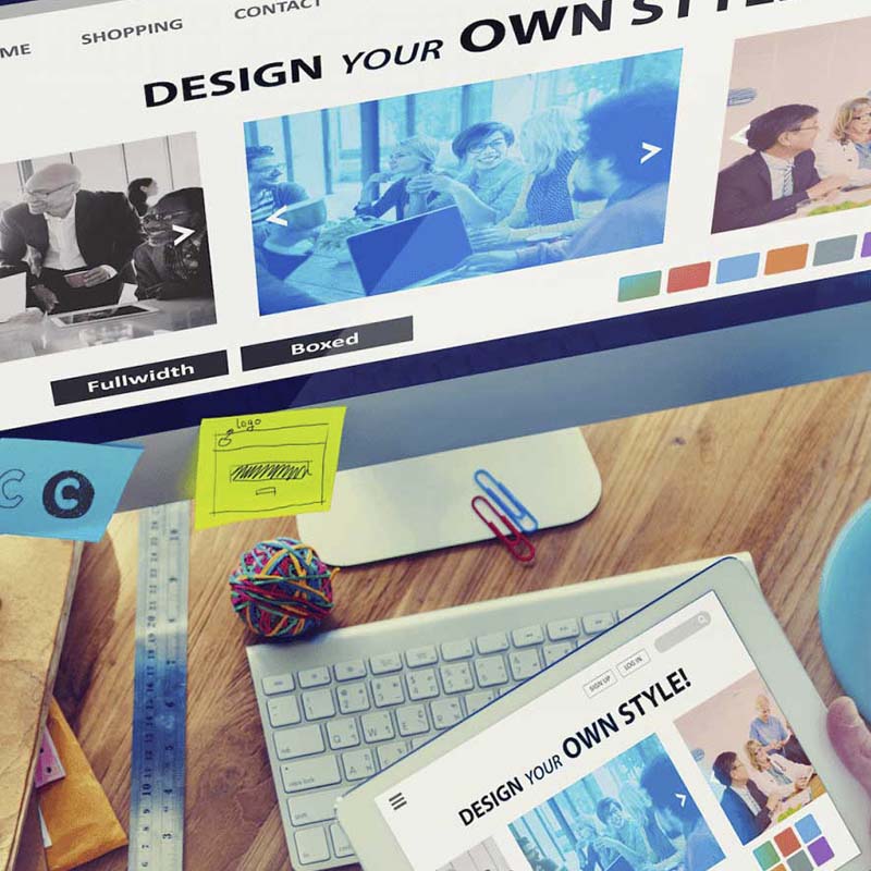 Website design process illustration